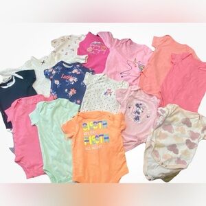 0-3 month baby girl clothes lot 14 Pieces Up To 6 Months